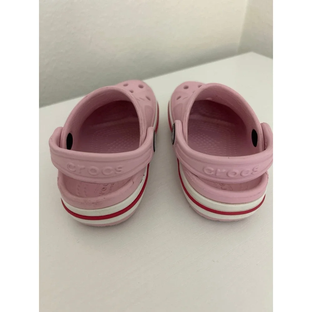 Little Kid Pink Crocs Sandals 6c Excellent Condition